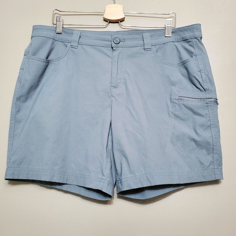 Eddie Bauer Shorts Womens 16 Gray Rainier Nylon Outdoor Active Hiking Stretch